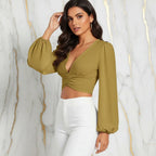 Three-quarter angle with different model in white pants