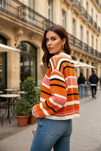 Three-quarter back angle - cafe setting