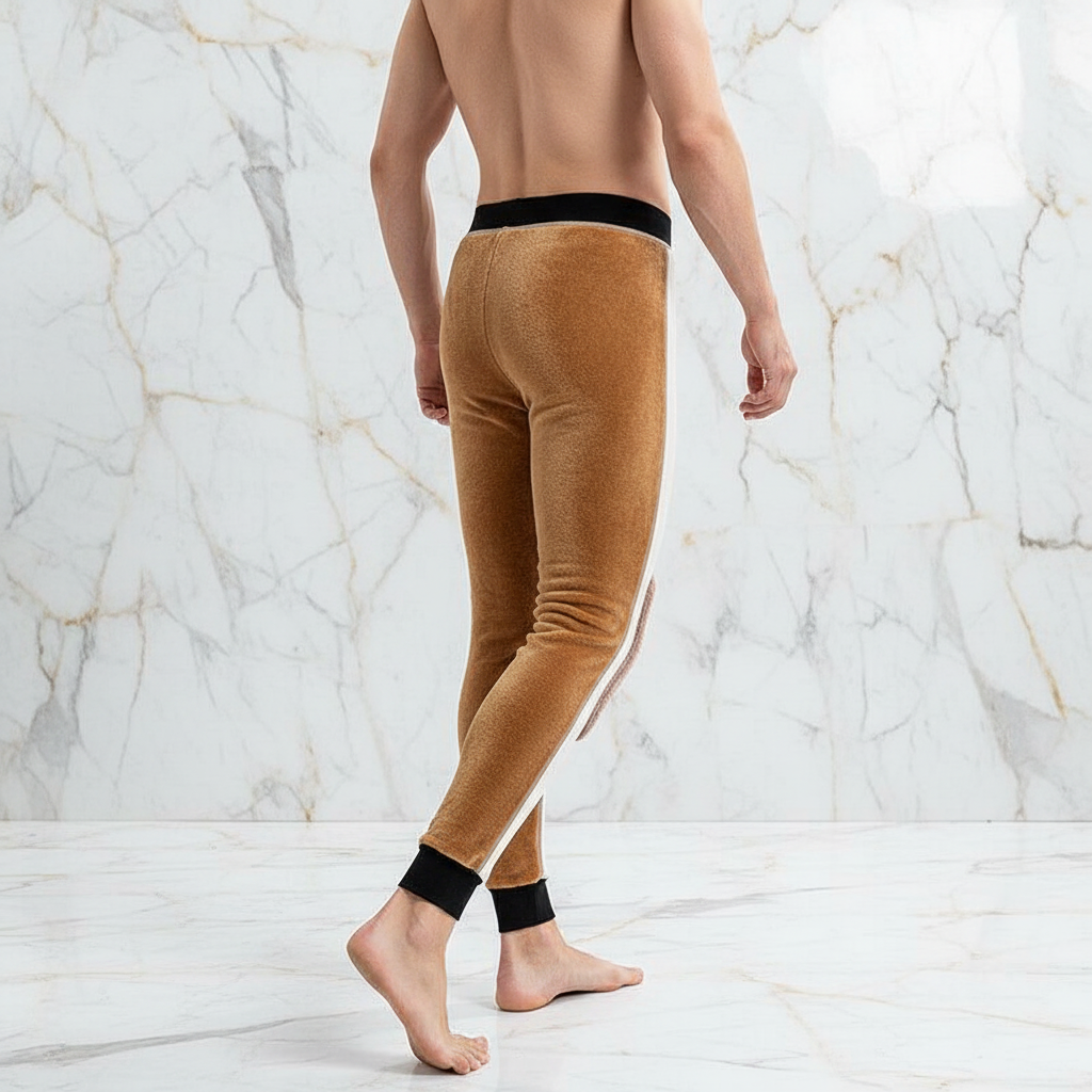 Three-quarter back angle - showing camel fur back