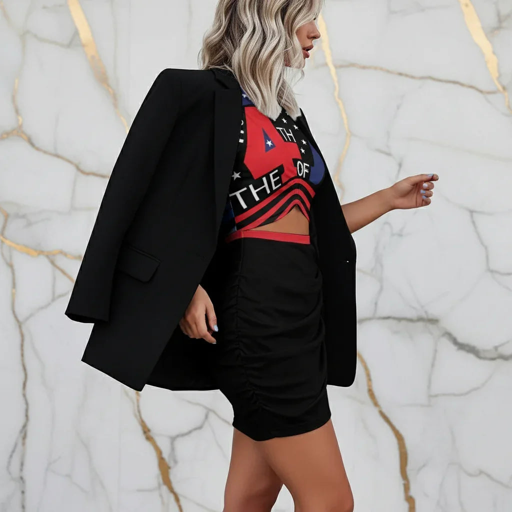 Three-quarter back with blazer