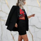 Three-quarter back with blazer