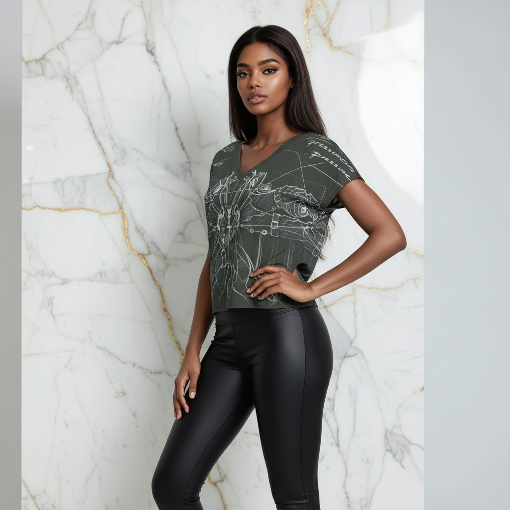 Three-Quarter Pose with Black Leggings