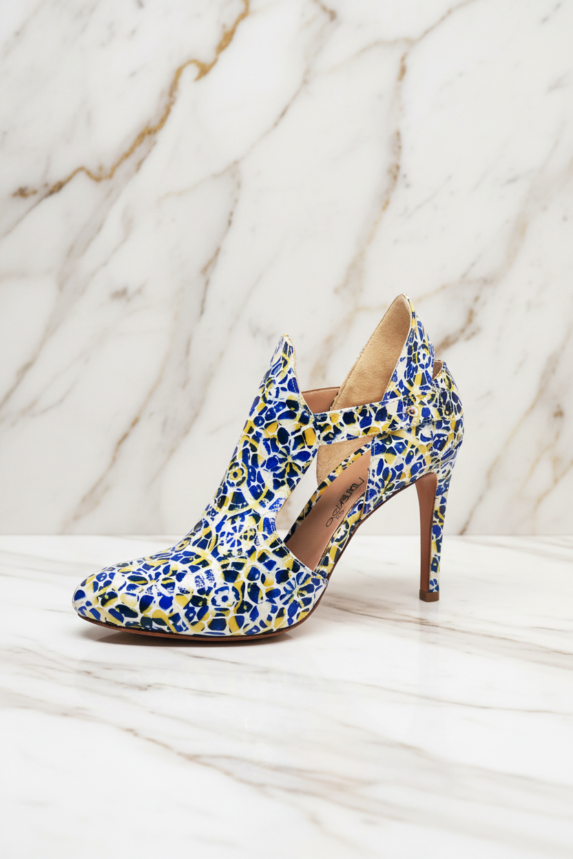 Three-quarter view luxury heel