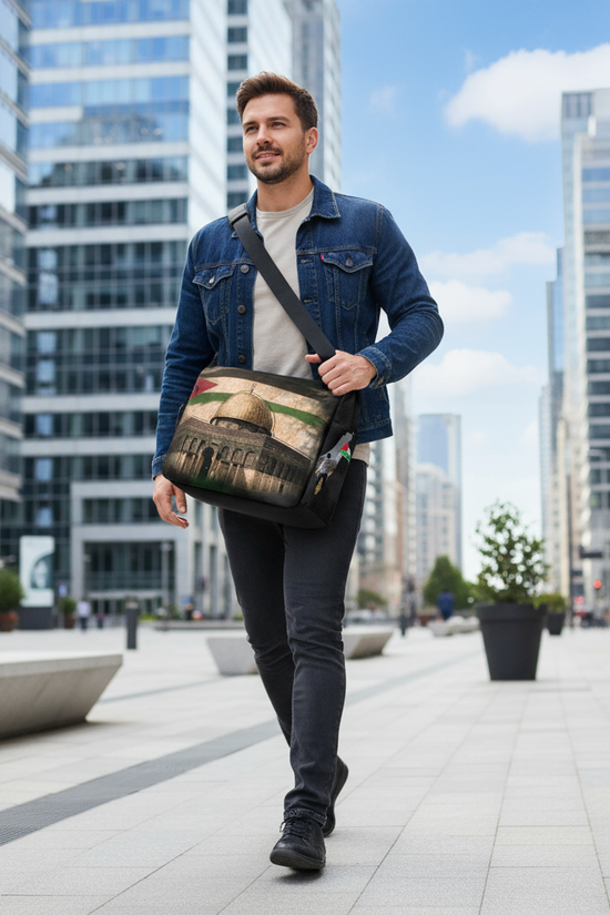 Three-quarter view - modern business district