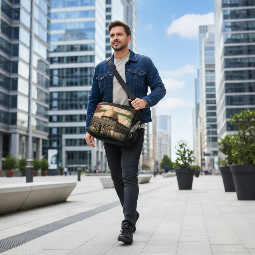 Three-quarter view - modern business district