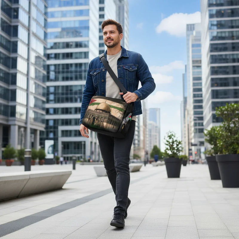 Three-quarter view - modern business district