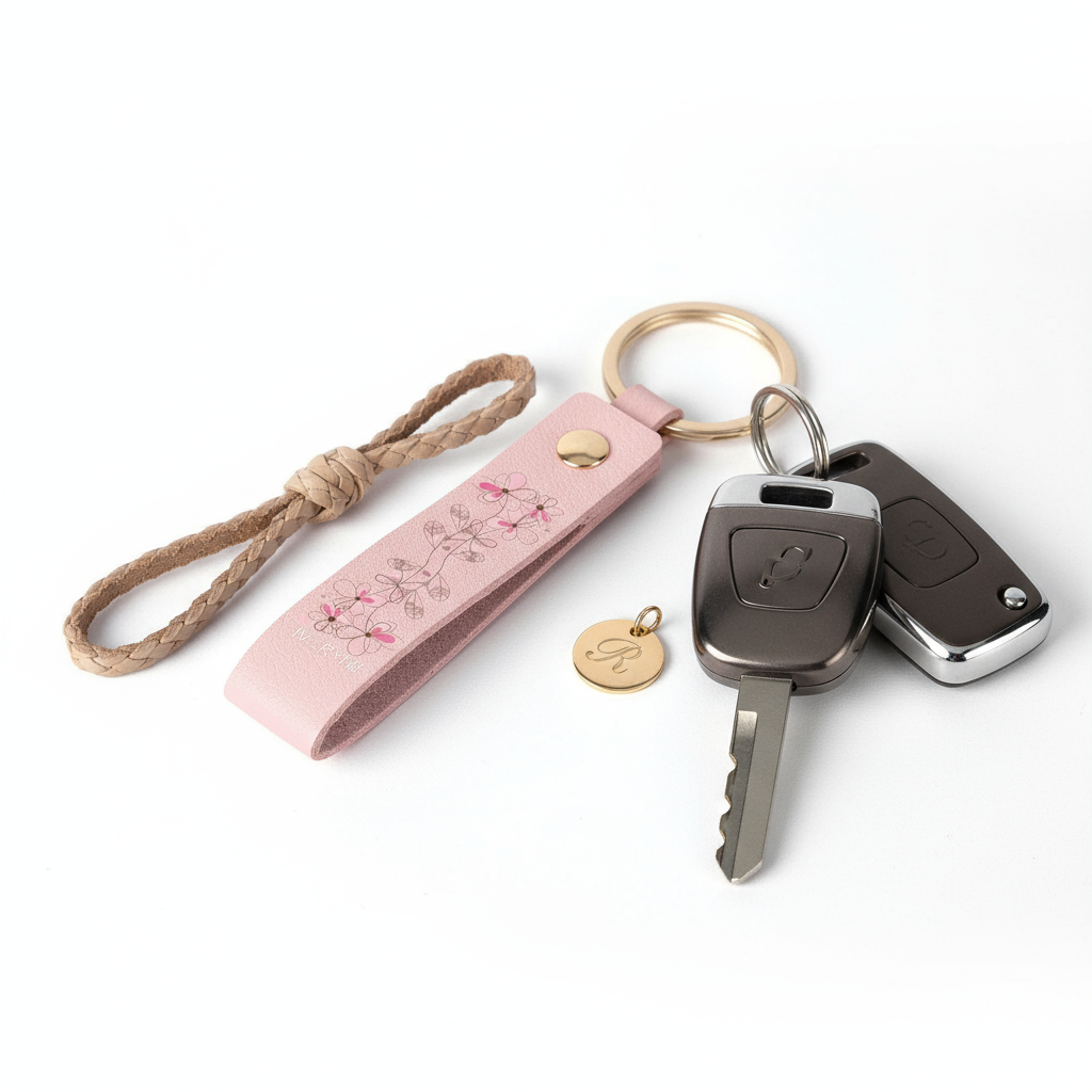 Three-quarter view with car keys