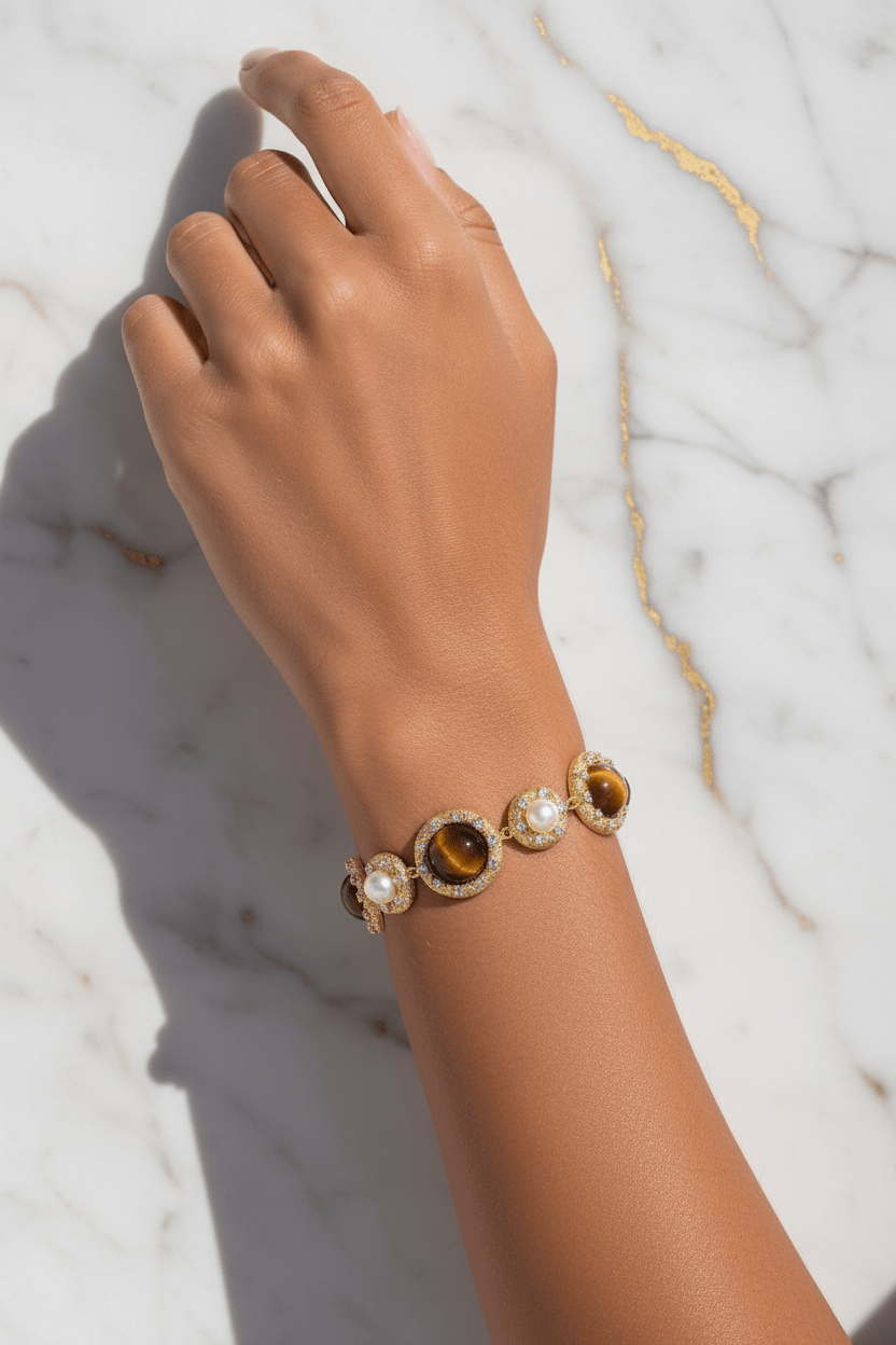 Tiger Eye Bracelet Hand Hold