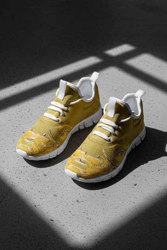 Top-down on concrete with dramatic shadows