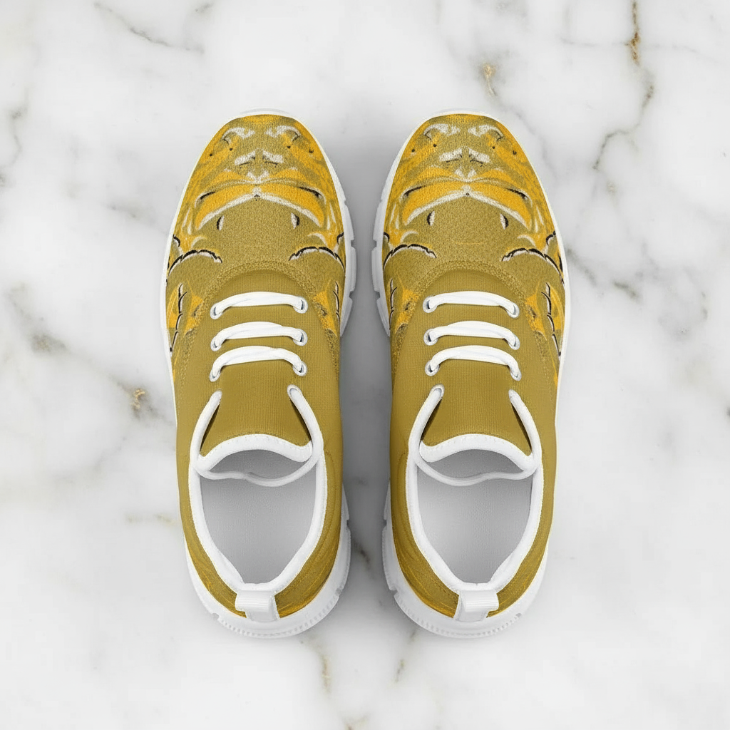 Top-down view on marble background