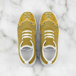 Top-down view on marble background