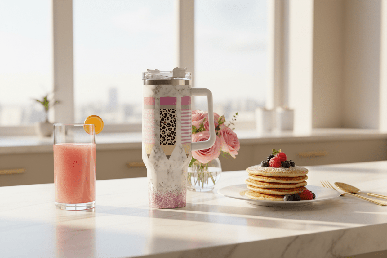 Tumbler Breakfast Scene