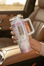 Tumbler Close-up Hand Shot