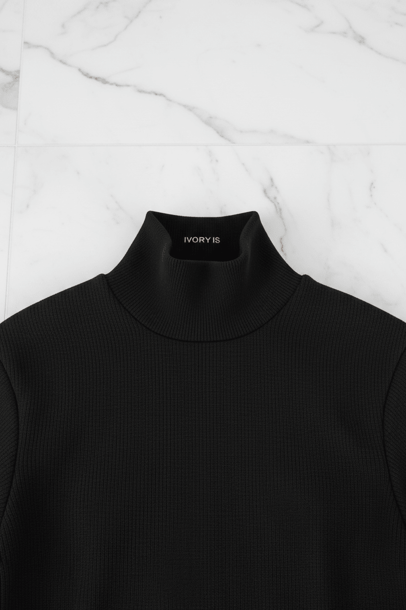 Turtleneck collar detail