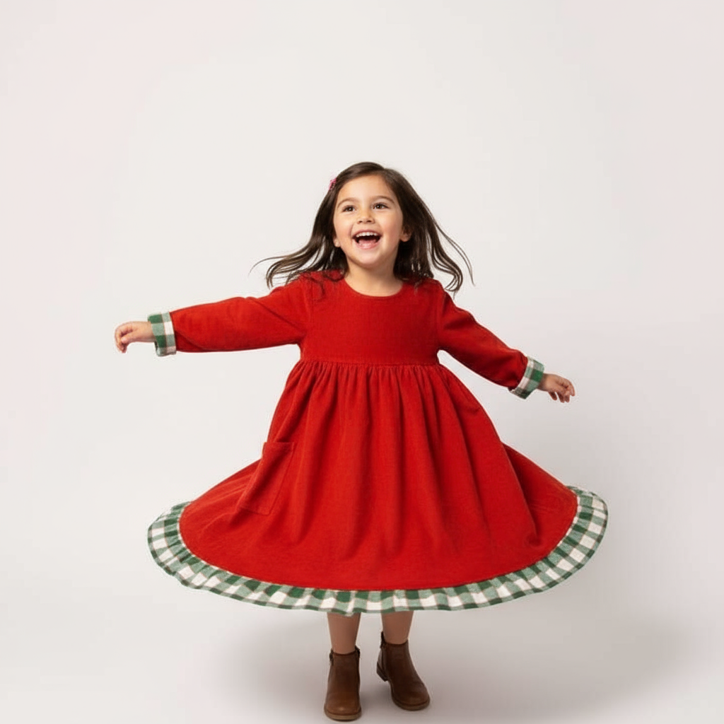 Twirling pose showing movement