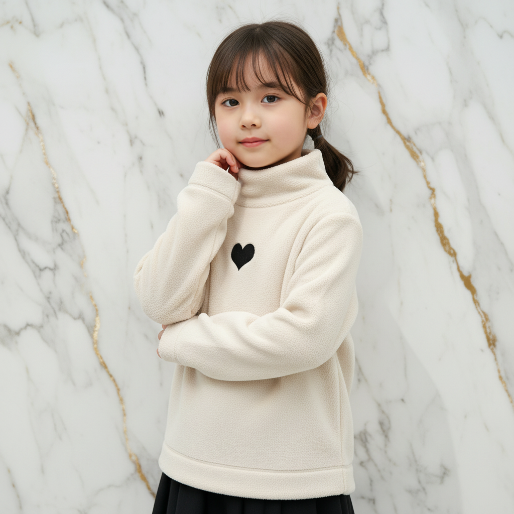 Upper body showing fabric texture