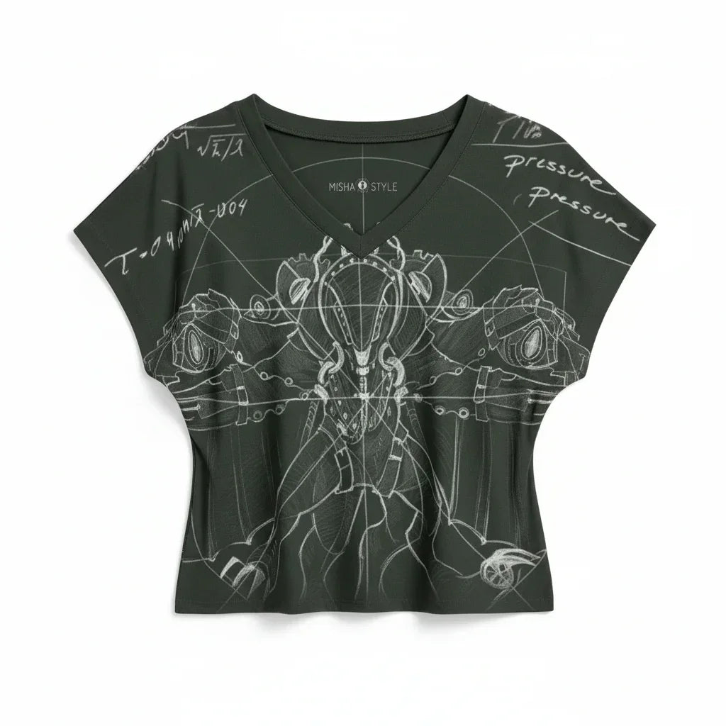 V-Neck and Sleeve Detail