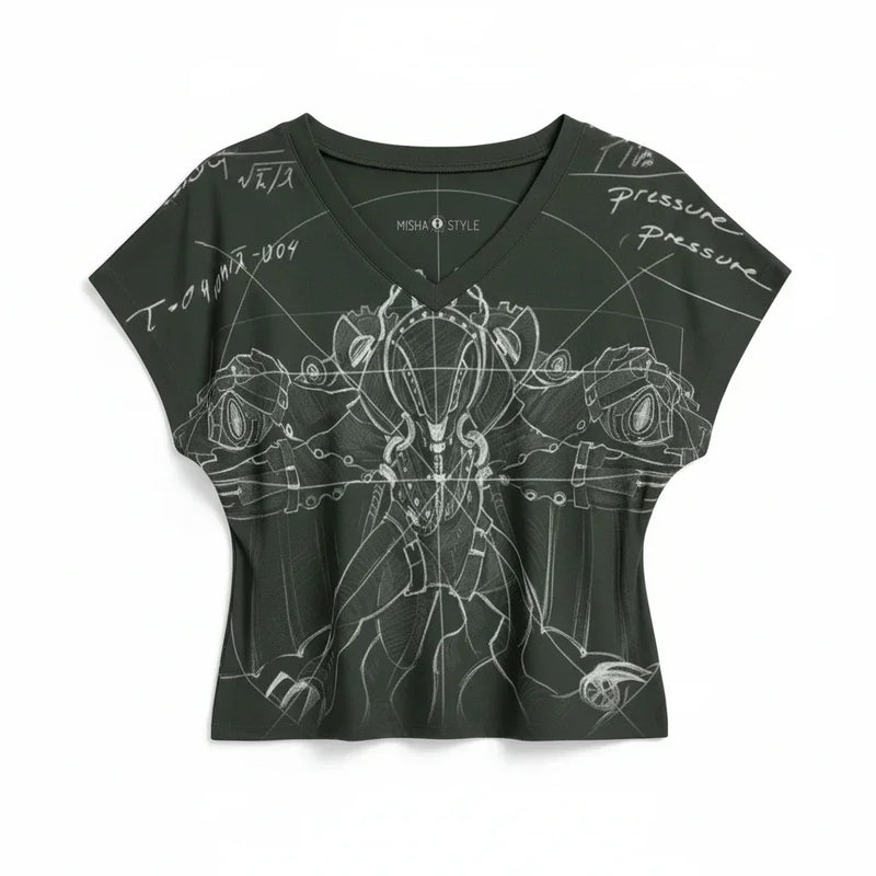 V-Neck and Sleeve Detail