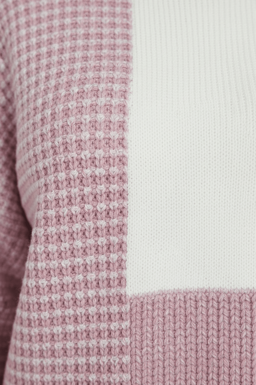 Waffle knit texture detail