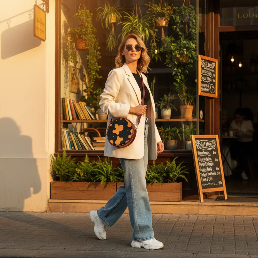 Walking past café