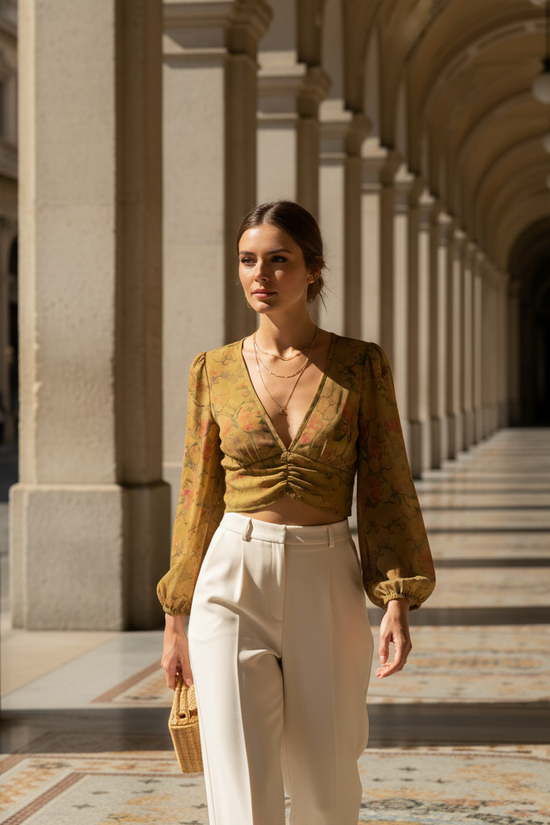 Walking through arcade