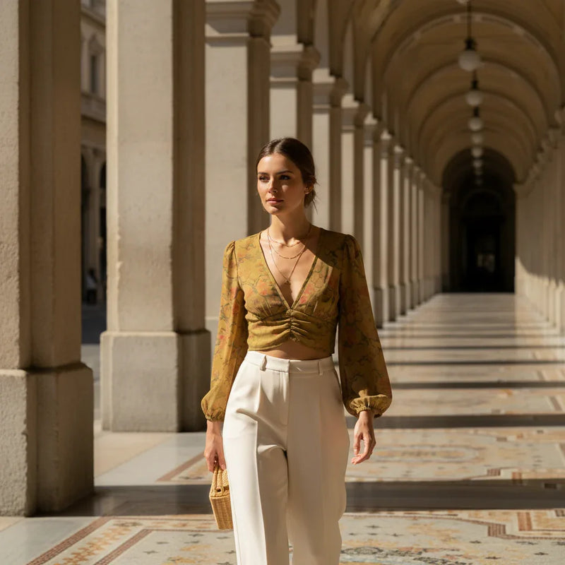 Walking through arcade