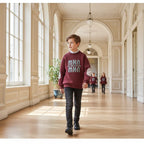 Walking through elegant corridor