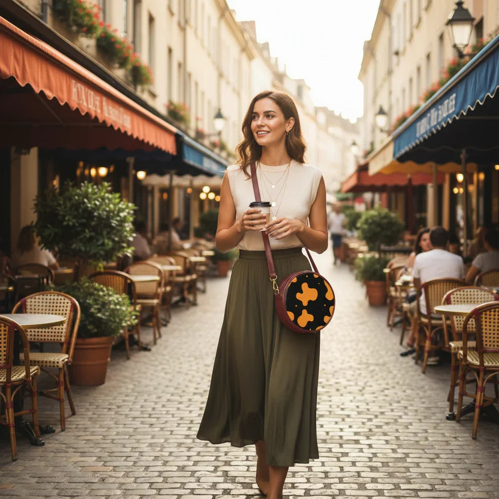 Walking with coffee