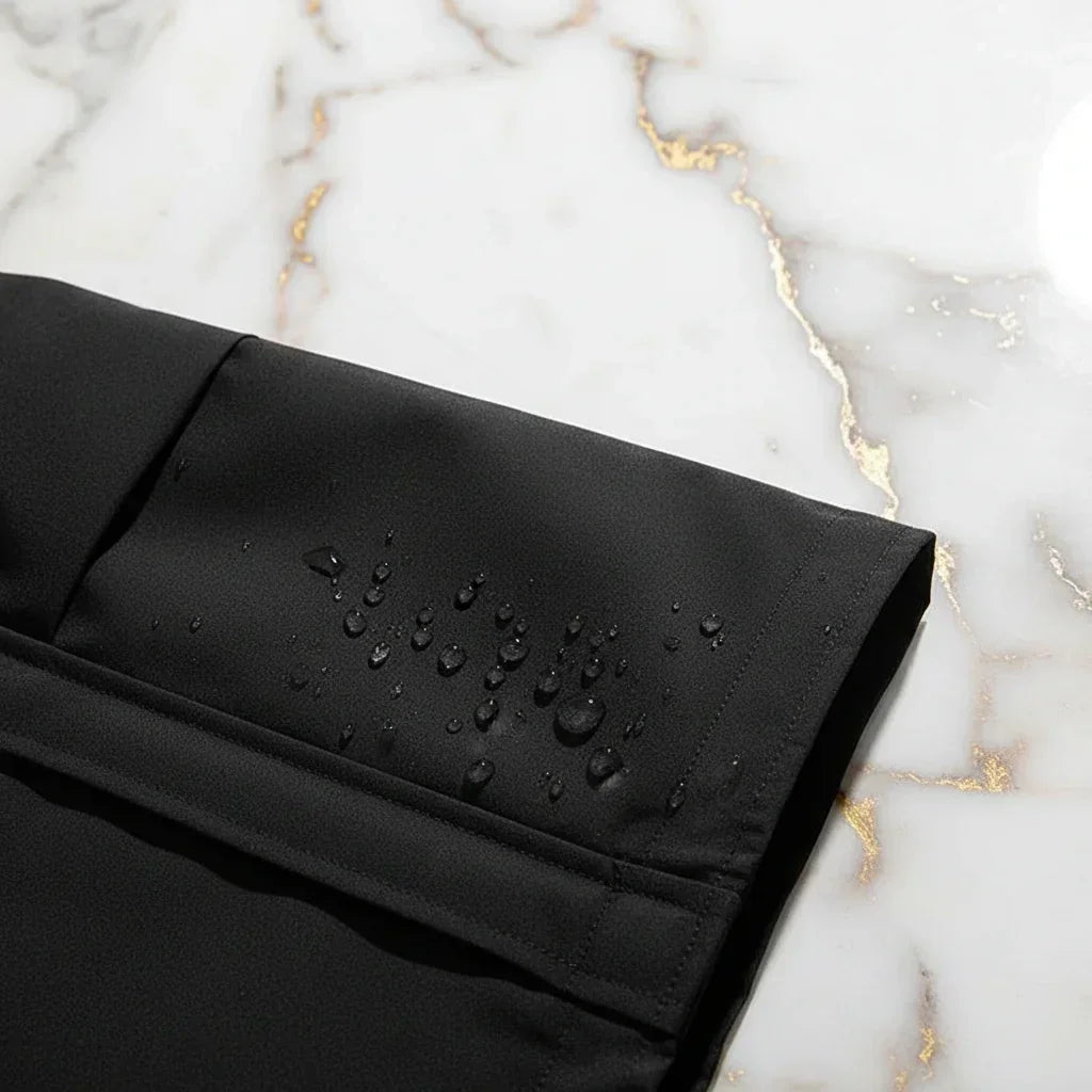 Water-resistant fabric detail
