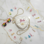 White bag - flat lay with accessories