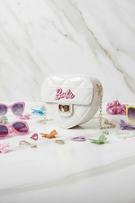White bag - side angle with accessories