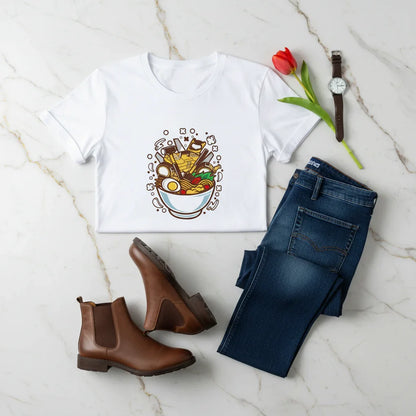 White Dark Jeans with Tulip