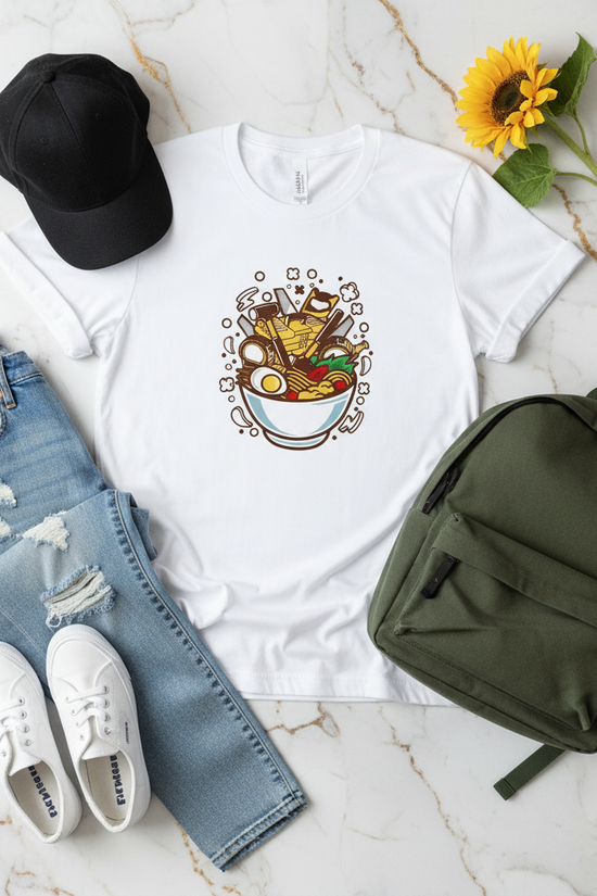 White Distressed Jeans with Sunflower