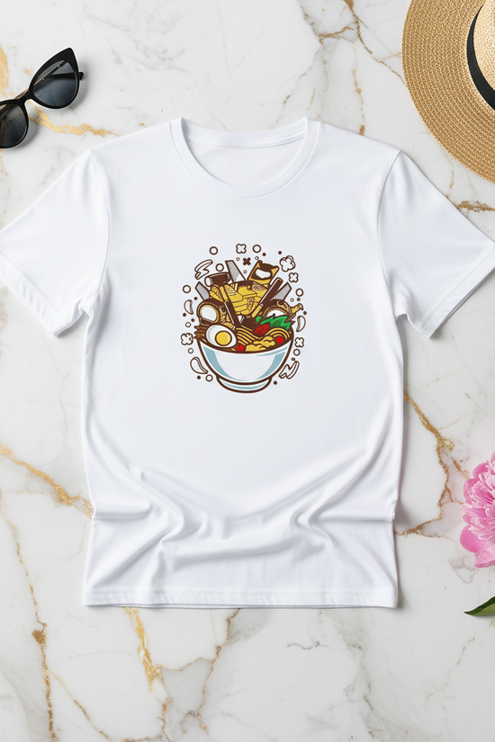 White Flat-lay with Peony