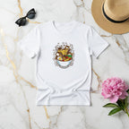 White Flat-lay with Peony