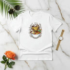 White Flat-lay with Rose