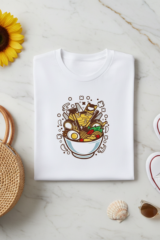 White Flat-lay with Sunflower