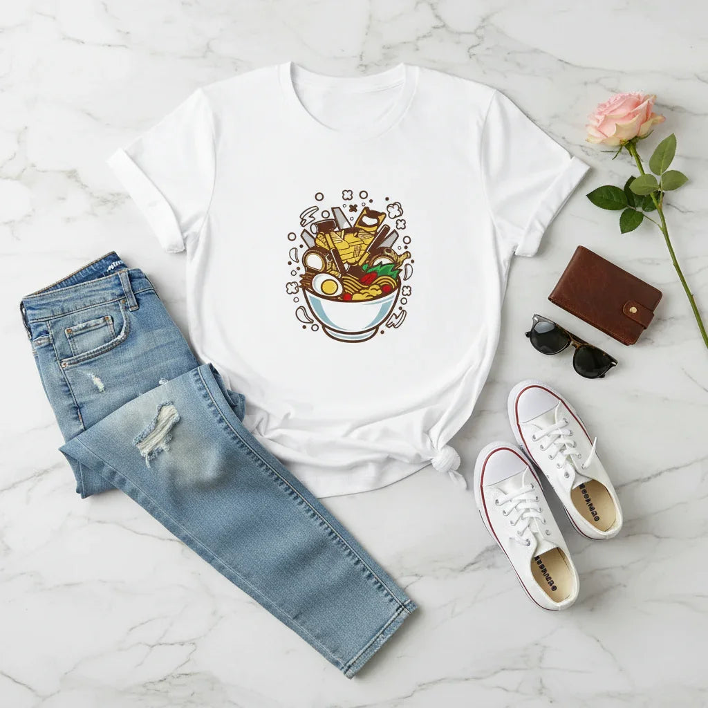 White Light Jeans with Rose