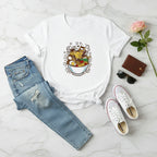 White Light Jeans with Rose