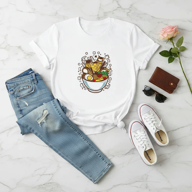 White Light Jeans with Rose