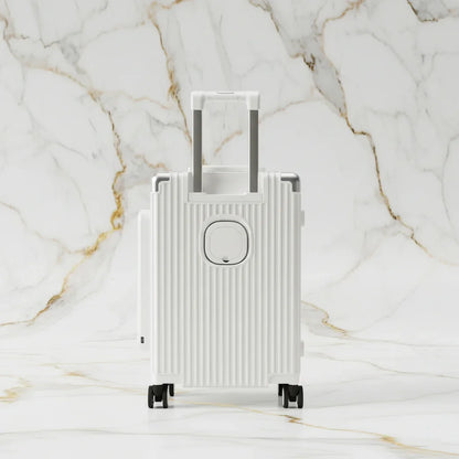 White luggage back view