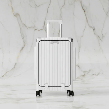 White luggage front view