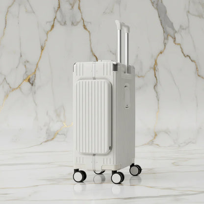 White luggage side view