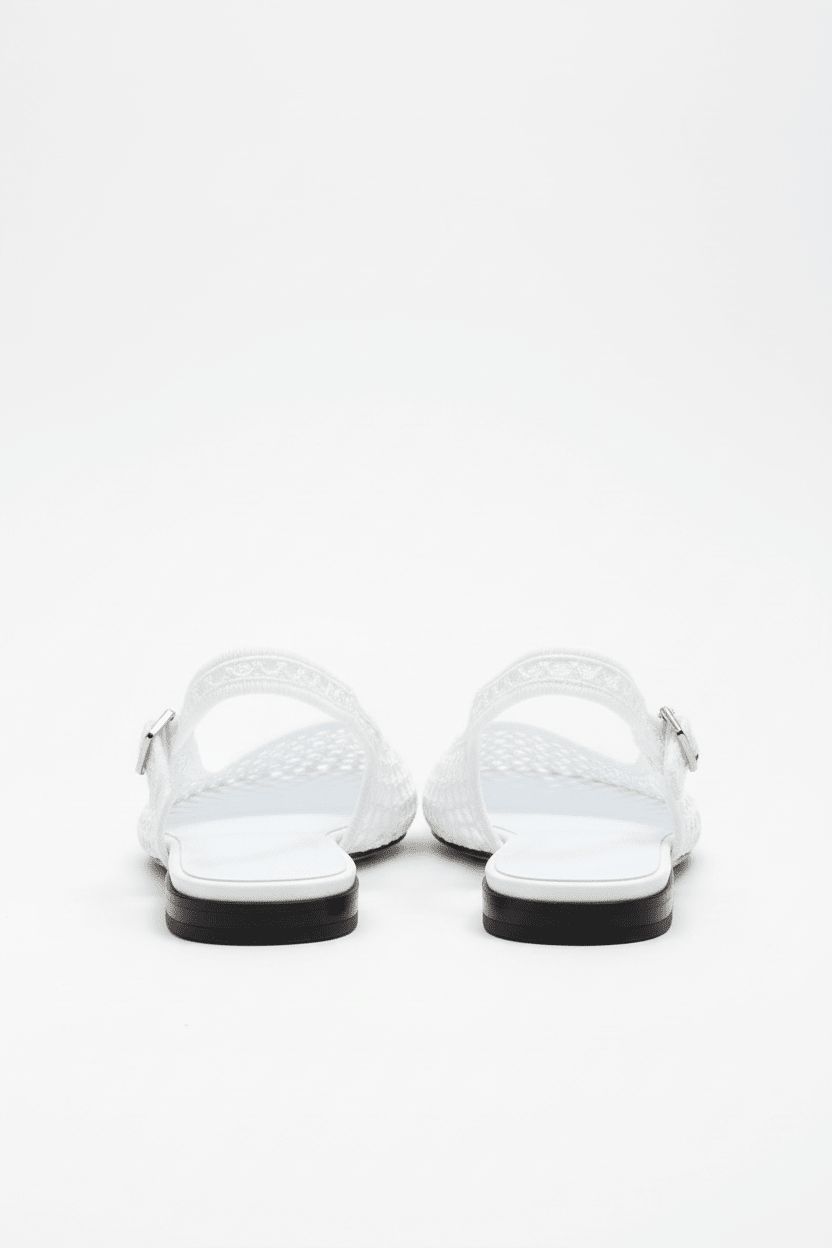 White Sandal Back View