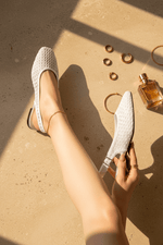 White Sandal Lifestyle Pose 1