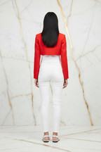 White Sandal White Overall Back