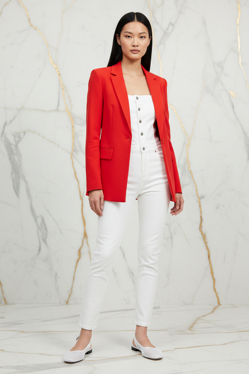 White Sandal White Overall Front