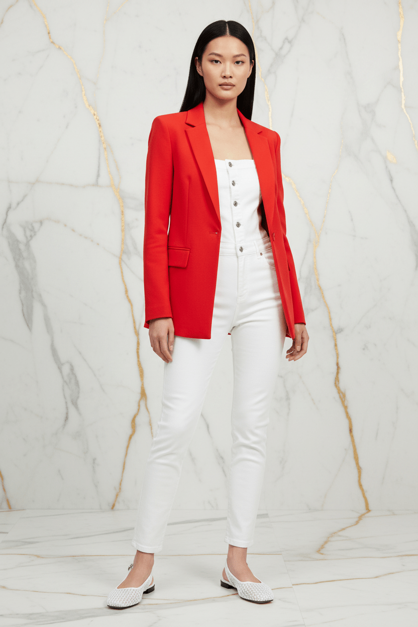 White Sandal White Overall Front