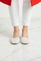 White Shoes Close-up Front