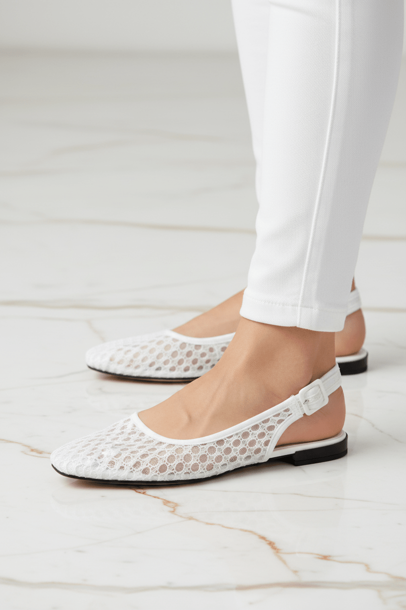 White Shoes Close-up Left